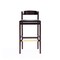 Manhattan Comfort Klismos Barstool in Black and Dark Walnut (Set of 3) 3-BS014-BK - alternate 2
